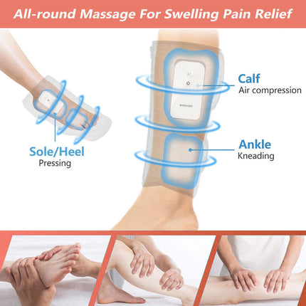Leg Massager Heated Air Compression Foot Massage Calf Circulation Muscles Relax 8