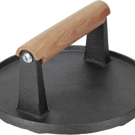 7" Heavy Duty Burger Press W/ Solid Wood Handle for Meat Smasher Hamburger Steak 2