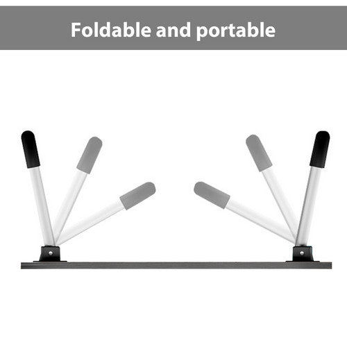 Black Laptop Stand Table Foldable Desk Computer Study Bed Adjustable Cup Slot Tray 2