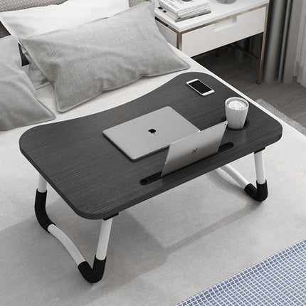 Black Laptop Stand Table Foldable Desk Computer Study Bed Adjustable Cup Slot Tray 7