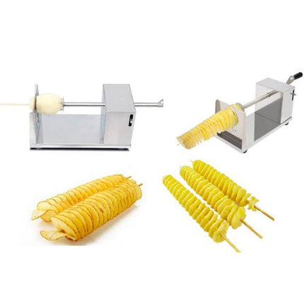 Vegetable Spiral Cutter Potato Twister Tornado Slicer Machine Stainless Steel 8
