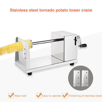 Vegetable Spiral Cutter Potato Twister Tornado Slicer Machine Stainless Steel 12