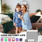 Sliver Karaoke Machine with 2 Wireless Microphones Bluetooth-Compatible 5.0 for Parties