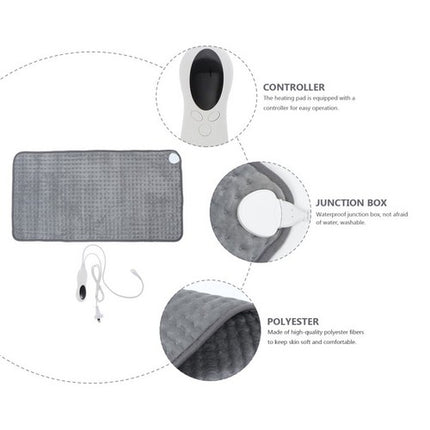 Electric Heat Pad Adjustable Heating Mat Warmer Blanket Back Pain Relief 60x30cm 2