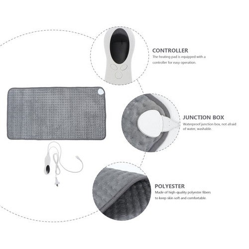 Electric Heat Pad Adjustable Heating Mat Warmer Blanket Back Pain Relief 60x30cm 2