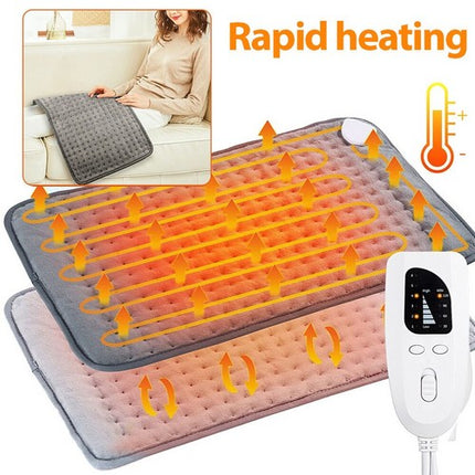 Electric Heat Pad Adjustable Heating Mat Warmer Blanket Back Pain Relief 60x30cm 4