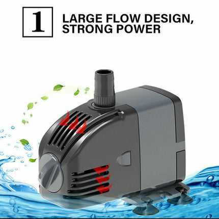 24W Adjustable Flow Aquarium Pump Water Submersible Fish Tank Fountain Pond Marine 2