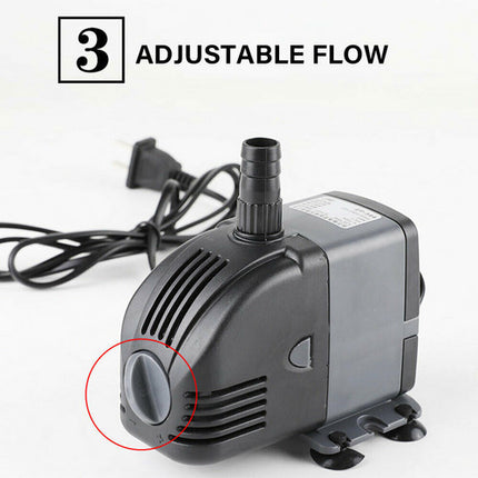 24W Adjustable Flow Aquarium Pump Water Submersible Fish Tank Fountain Pond Marine 4