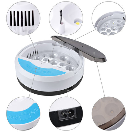 9 Egg Incubator Semi-Automatic Digital Temperature Chicken Duck Eggs Poultry 2