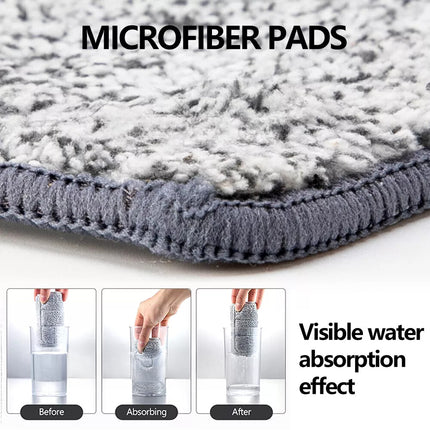 Mop Bucket Wet Dry Rinse Wash 360 Rotating Squeeze Flat Floor Cleaner with Pads 10