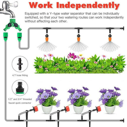 201X 50M Hose Garden Irrigation System Greenhouse Plant Watering DIY Micro Drip 4