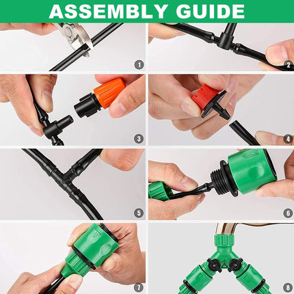 201X 50M Hose Garden Irrigation System Greenhouse Plant Watering DIY Micro Drip 11