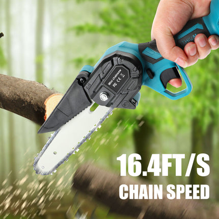 6" Mini Cordless Electric Chainsaw 2X Battery-Powered Wood Cutter Rechargeable 4
