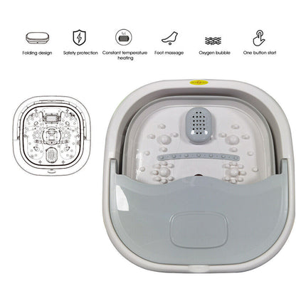 Electric Foot Spa Massager Footbath Pedicure Heat Soak Home Bath Tub Massage 10