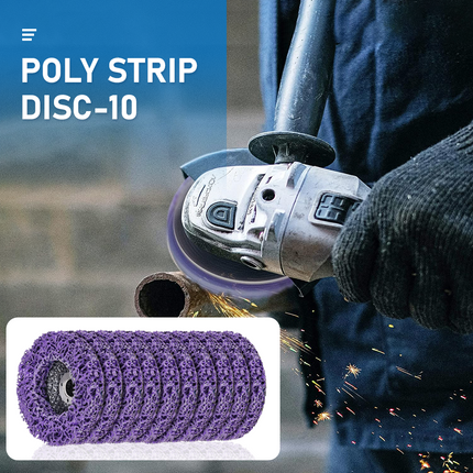 10 x 125mm x 22mm POLY STRIP DISC WHEEL PAINT RUST REMOVAL CLEAN GRINDER 2