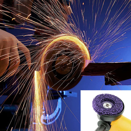 10 x 125mm x 22mm POLY STRIP DISC WHEEL PAINT RUST REMOVAL CLEAN GRINDER 4