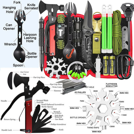 32 In 1 Emergency Survival Equipment Kit Camping SOS Tool Sports Tactical Hiking 2