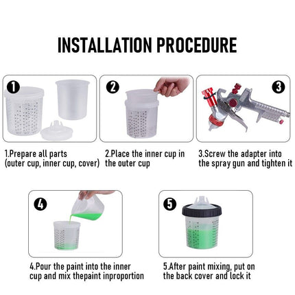 Air HVLP Spray Gun Paint Gun 600CC Gravity Feed Cup 1.4mm 1.7mm 2mm Tip AU Stock 12