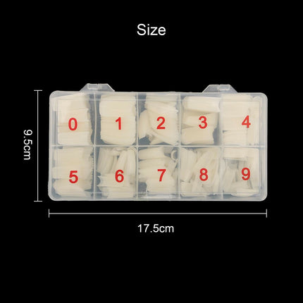 500Pcs Fake French Nail Tips White Clear Stiletto False Gel Pointy Art Acrylic 2