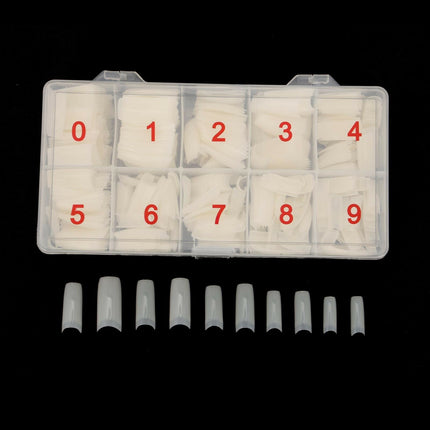 500Pcs Fake French Nail Tips White Clear Stiletto False Gel Pointy Art Acrylic 4
