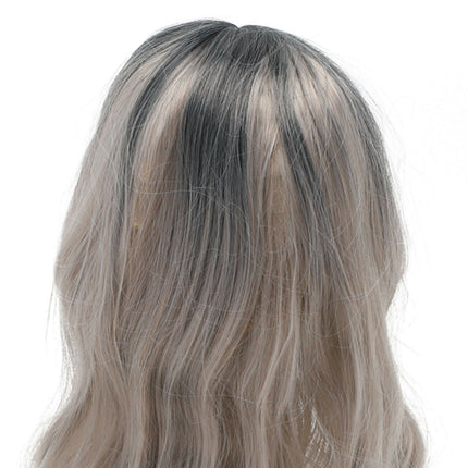 The new  Brown Gold Blonde Long Wavy Wig Synthetic Curly Hair Cosplay Fashion 4