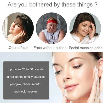 Facial exerciser exercise ballneck toner3-stage mandibular exerciser jaw trainer Blue 4