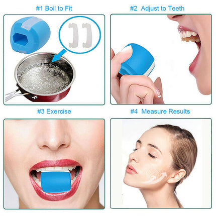 Facial exerciser exercise ballneck toner3-stage mandibular exerciser jaw trainer Blue 6