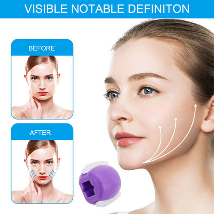 Facial exerciser exercise ballneck toner3-stage mandibular exerciser jaw trainer Purple 2
