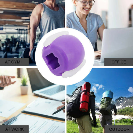 Facial exerciser exercise ballneck toner3-stage mandibular exerciser jaw trainer Purple 3