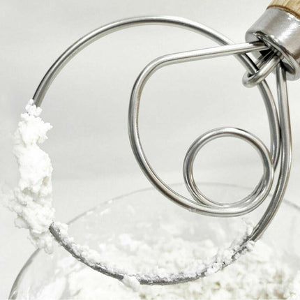 13 INCHES BAKING DOUGH STAINLESS STEEL LARGE WIRE WHISK MIXER BREAD COOKING TOOL 5