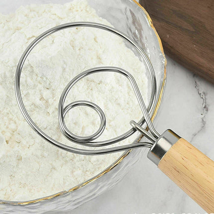 13 INCHES BAKING DOUGH STAINLESS STEEL LARGE WIRE WHISK MIXER BREAD COOKING TOOL 7
