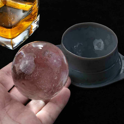 2pcs blue Silicone Ice Ball Mold Sphere Cube Maker Mould Jelly Whiskey Cocktail 3