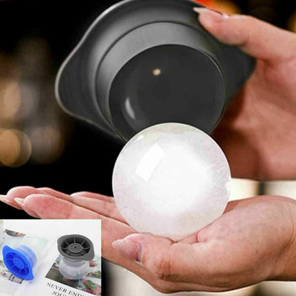 2pcs grey Silicone Ice Ball Mold Sphere Cube Maker Mould Jelly Whiskey Cocktail 5