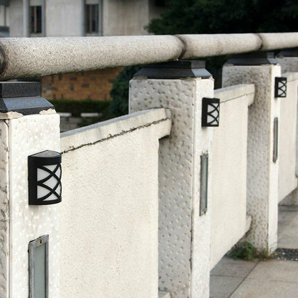Outdoor Solar Wall Lights Door Garden Step Bright 6 LED Fence Light Path Lamp AU 4