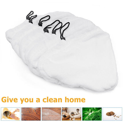 6PCS For H2O H20 Steam Mop Pads Replacement Reusable Washable Cloths Microfiber 9