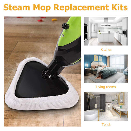 6PCS For H2O H20 Steam Mop Pads Replacement Reusable Washable Cloths Microfiber 11