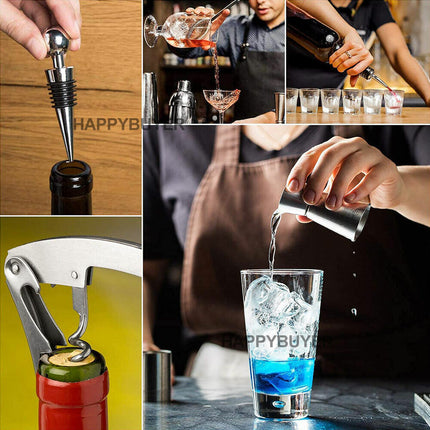 20Pcs Cocktail Shaker Set 750ml Martini Strainer Bartender Kit Bar Spirits Maker 4