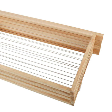 10x Wire Beehive Frame Assembled Wood Steel Unwaxed Deep Hive Frames Beekeeping 3
