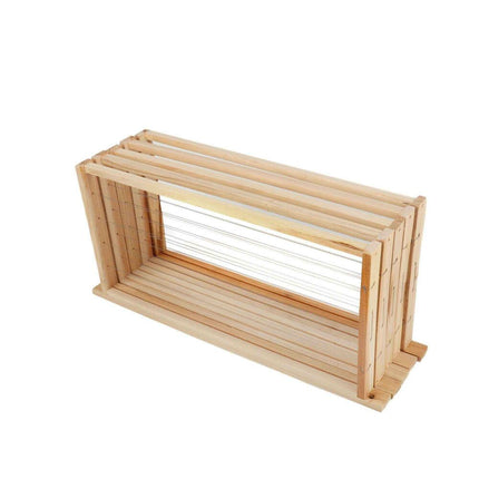 10x Wire Beehive Frame Assembled Wood Steel Unwaxed Deep Hive Frames Beekeeping 5