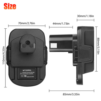 Battery Adapter MT20RNL for Makita Li-ion Batteries Convert to Ryobi 18V Tools 3