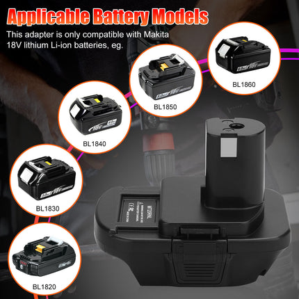 Battery Adapter MT20RNL for Makita Li-ion Batteries Convert to Ryobi 18V Tools 5