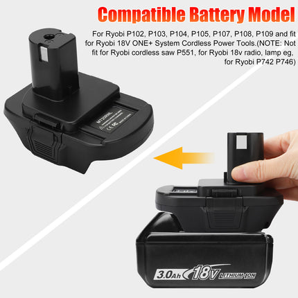 Battery Adapter MT20RNL for Makita Li-ion Batteries Convert to Ryobi 18V Tools 6