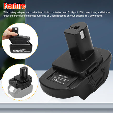 Battery Adapter MT20RNL for Makita Li-ion Batteries Convert to Ryobi 18V Tools 8