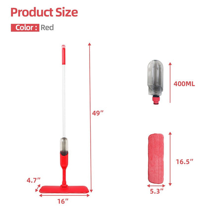 Spray Flat Mop Microfiber Pads Floor/Tile Kitchen Bathroom Living room Cleaning 4