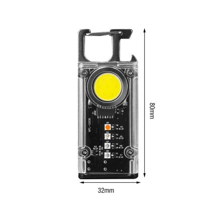 Mini Flashlight Keychain USB Rechargeable Cob Waterproof Portable Led Work Light 10