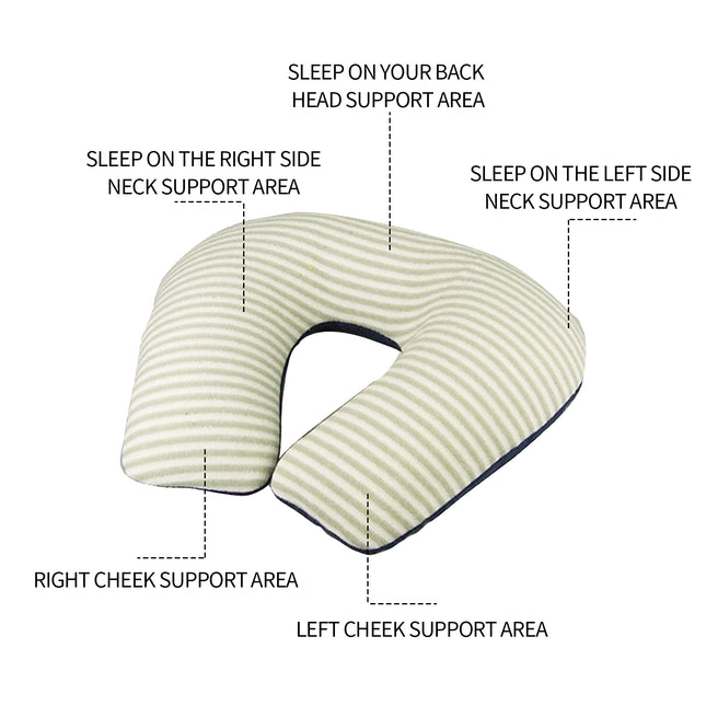 Inflatable U Shaped Travel Neck Pillow Portable Car Flight Head Rest Cushion 2