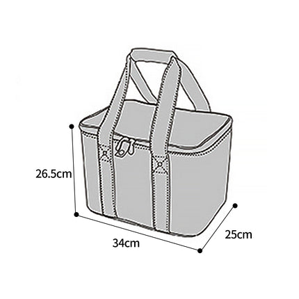 Red Insulated Picnic Bag Thermal Cooler Portable Lunch Food Tote Carry Storage Bag 4