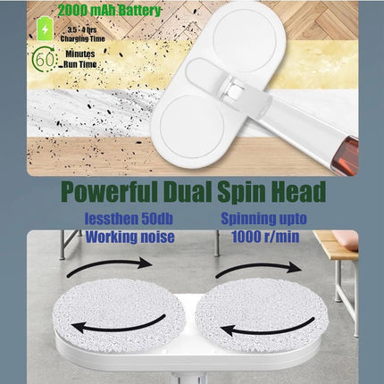 5-In-1 Cordless Electric Mop Cleaner Floor Polisher Sweeper Washer Scrubber NEW 9