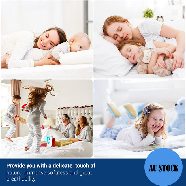 100% Terry Cotton Fitted Mattress Protector Waterproof Queen 2