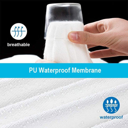 100% Terry Cotton Fitted Mattress Protector Waterproof Queen 8